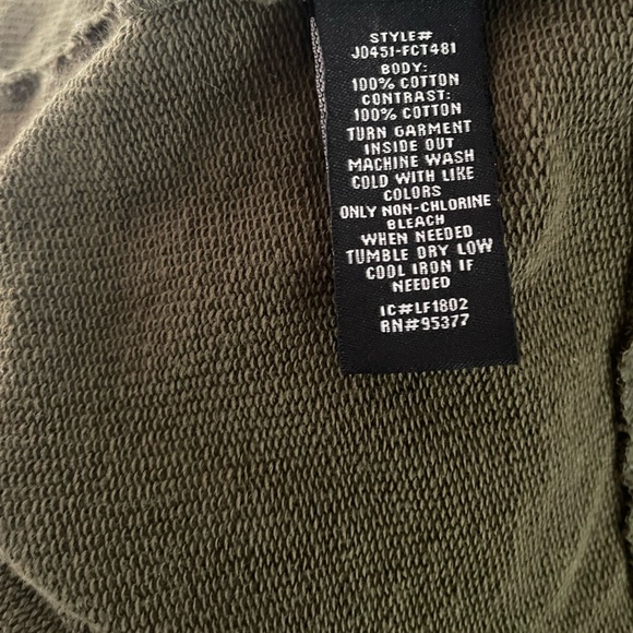 Anthropologie Sanctuary Green Cotton Camouflaged Hooded Bell Long Sleeve Jacket - Picture 11 of 13